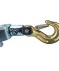 Close-up of metal hook on Power Puller 4 Ton Capacity Heavy Duty Beast Cable Winch For Rolling Objects And Vehicle Recovery