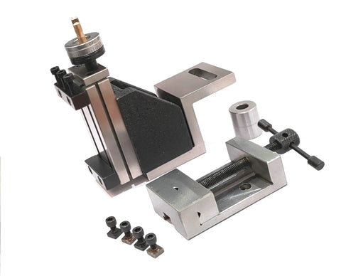 Milling Slide Combo For 7x14 Mini Lathes Direct Mounting With A Pro Grade Vertical Slide, Z Angle Plate, And 2 Inch Steel Vise