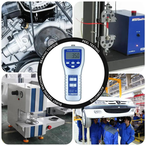 Electronic Digital Force Gauge For Tension And Compression With 100 Kg Capacity And Dual Hooks, 3 Unit Modes (Kg, Lb, Newton), 0.05 Resolution, Plus Minus 0.5 Percent Plus Two Digits Accuracy, LCD Backlit Display, Handy Testing Tool for peel, torque and machine tests