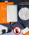 Heavy Duty Fire Blanket 1500F CE Certified for Home, Kitchen, Garage, and Office Use displayed in packaging and close-ups