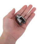1 Set Internal External Pipe Thread Cutting Tools For 1/2 And 3/4 Inch Water Pipes held in hand, showing detailed threading and cut.