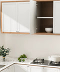 Image of kitchen cabinet with Four Pack Face Frame Inset Cabinet Hinges Offering Buttery Smooth Slow Close Action Alongside Heavy Duty Three Dimensional Sliding Plates For Seamless Flush Door Alignment.