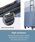 Hard Shell Carry On Luggage 20 Inch With Spinner Wheels Airline Approved Hardside Suitcase showing handle and durability features