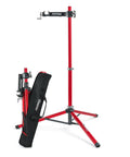 Ultralight Pro Bike Repair Stand Travel Ready Work Stand With Tripod Base Ultra Lightweight Aluminum Durable Portable Bicycle Stand With Secure Clamp Ideal For Road And MTB Maintenance Red