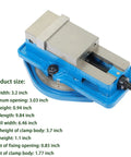 Beefy 3 Inch Precision Mill Vise With 360 Degree Swivel Base For CNC Milling Machines, 3.2 inch jaw width shown