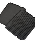 Heavy Duty Reversible Grill Plates Replacement For Electric Contact Press Featuring Slip Resistant Nonstick Coatings showing dual-sided design.