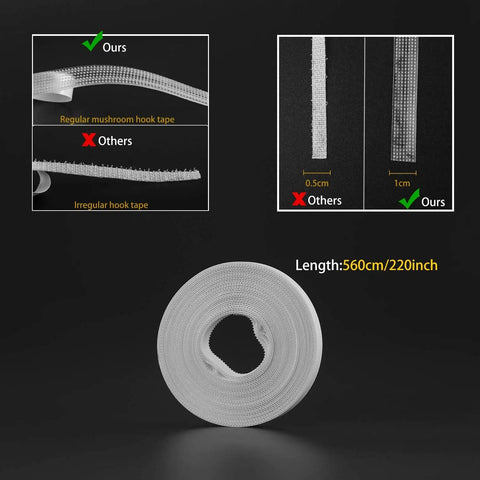 Roll of white 10mm wide self-adhesive tape for 2 Pack Mosquito Net For Windows Upgrade Fly Window Screen Mesh Insect Netting 1.5m x 2m