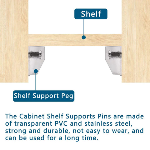 5 Millimeter Clear Plastic Shelf Support Pins Pack Of 20 For Cabinets Kitchen Shelves Bookcases And Furniture Replacement Pegs