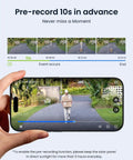 Altas PT Ultra 4K Outdoor Security Camera With Solar Power ColorX Night Vision shown on phone screen capturing delivery