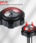 Fuel Gauge Gas Cap With Built In Gauge For Ranger UTV 400 500 700 Replacement OEM 1240119, close-up view showcasing tight fit.
