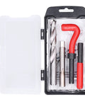 Thread Repair Kit M14x1.5 15 Piece Set with HSS Drill Bit HSS Tap and Installation Tools in Black Case