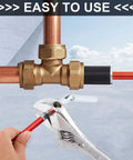 Water Stopper Pipe Plug Tool Kit For One Half Inch Three Quarter Inch And One Inch Pipes With Replacement Gaskets And Nuts For Fast Copper And PVC Water Line Repairs 65 Psi High Pressure Leak Stop System No Drainage in use