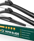Straight Up Windshield Wiper Blades Replacement For Hyundai Palisade 2020 Through 2025, pack of three, durable beam design.