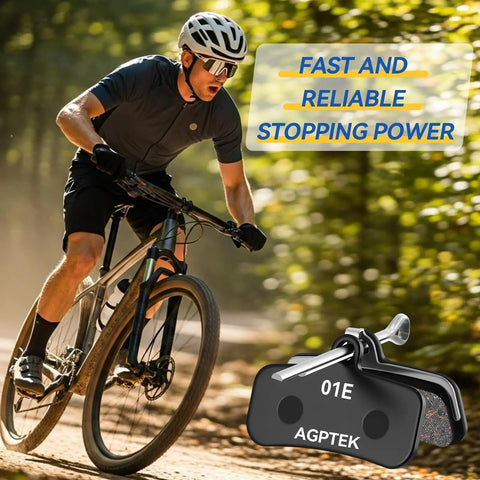 High Performance Semi Metallic Mountain Bike Brake Pads 4 Pairs For Disc Brakes Copper Fiber And Kevlar Formula with cyclist