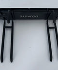 Garage Wall Organizer With Heavy Duty Wall Mounted Tool Racks for garage, black steel, wall mount view, hooks visible