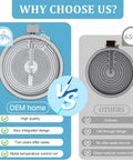 Comparison of 9 Inch Dual Range Radiant Surface Element Replacement for Glass Cooktop, Upgraded WB30X24111 9in Dual Radiant Sensor