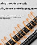 Close-up of metal spring threads on a 1/2 Inch Flexible Shaft Extension Tool for Auto Repair, showing high-quality solid construction.