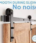 Six Foot Sliding Barn Door Hardware Kit With 265 Lb Capacity Fits Doors Up To 36 Inches Includes Barn Handle Pull Hook Guide