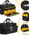 Go-To DJ Gear Bag With Six Removable Dividers And Laptop, Microphone And Cable Slots, Gig-Ready Travel Organizer for DJs and Musicians