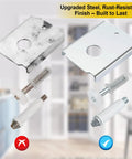 DIY Ready Bi-Fold Door Repair Kit for Two 1-3/8 Inch Wood Doors featuring N7192 brackets and N7538 pivot pins, steel finish.