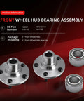 Front Wheel Hub Bearing Assembly Kit For Ford Focus 2012-2018 And Ford C-Max 2013-2018, 2.0L L4 Engine, OE HUB81 510110 NT510110 WH188