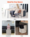 Under Desk Rollable Foot Warmer Pad With Remote in use at home and office settings for legs and ankles heating.