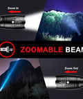 Four Pack Zoomable LED Tactical Flashlights With Ridiculously Bright Lumens Durable Aluminum Build Water Resistant Pocket Lights