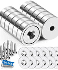 Heavy Duty Badass Neodymium Ultra Rare Earth Cup Magnets With Steel Caps 20 Pound Pull Force Per Piece Total Beast 12 Pack tools and screws