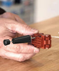No Sweat Two Piece Pin Extractor Kit Super Smooth Electrical Wire Puller And Connector Remover Tool For Contacts Size 16 To 20 in use.