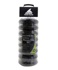 Eight 84mm Inline Skate Wheels SG7 Bearings XT Replacement Set for Unisex Skates packaged in a clear case with handle