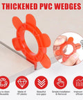 Thickened PVC wedges for tile leveling with hexagon tile spacers set 100 pcs 1 to 5 mm six sizes color coded gap clips red