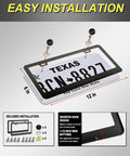 Matte Black License Plate Frames Made From Aluminum Heavy Duty Car Tag Covers, 2 Pack With Slim 2 Hole Design, Easy Installation Guide