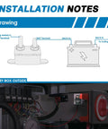 Stud Type Circuit Breaker With Auto Reset For Cars, Trucks, RVs, Marine Boats, And Trolling Motors, 40A installation diagram