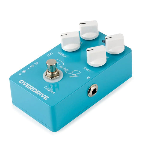 Pure Sky Overdrive Guitar Pedal With Crystal Clear Clean Boost Transparent Tone That Preserves Amp Timbre Realistic Sustain
