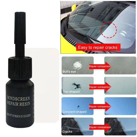Pro Grade Auto Glass And Surface Repair Kit With Resin Fluid For Windshield Chips And Cracks Quick Fill And Smooth Finish For Car Windows