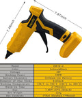 Cordless Hot Glue Gun For Arts And Crafts And DIY, Dewalt 20V Battery Compatible, Full Size Handheld Power Glue Gun With Fast Preheat