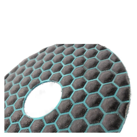 The New 3pc 6 Inch Diamond Polishing Pads For Granite Marble Concrete Grinding Dry Use Flexible Abrasive Wheels close-up view of pad texture.