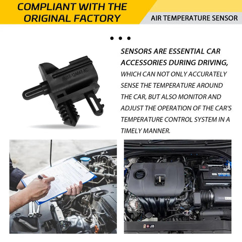 Ambient Car Air Temperature Sensor Replacement That Works With Ford Edge Explorer Lincoln ABS Material High Sensitivity