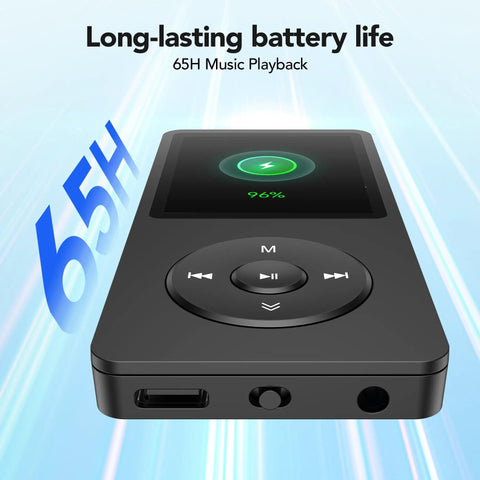 64GB MP3 Player With 65 Hours Of Battery Life Ultra Lightweight Pocket Sized Music Player For Sports And Armband Fast USB Charge