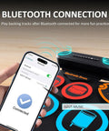 Dope Roll Up Electronic Drum Pad Kit With 9 Pads Portable showing Bluetooth connection feature with phone and drum kit