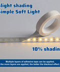 Soft LED Diffuser Tape For Light Strips Half Inch Wide By 33 Feet Two Pack Soften And Smooth Out Glow For Even Lighting Dimmable Creates Cozy Home Theater Vibe And Low Glare Ambience, fabric roll on LED strip