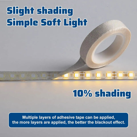 Soft LED Diffuser Tape For Light Strips Half Inch Wide By 33 Feet Two Pack Soften And Smooth Out Glow For Even Lighting Dimmable Creates Cozy Home Theater Vibe And Low Glare Ambience, fabric roll on LED strip