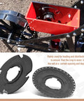12 Piece Standard Seed Plate Set For 1001B Garden Seeder showing set with light carrot plate and customizable plate.