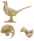 Top Shelf Brass Pheasant Drawer Knob With Rich Golden Finish detailed design, 6x4cm size, tarnish proof cabinet pull.