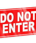 Dang Solid No Entry Warning Sign, 8X12 Inch Heavy Duty Reflective Aluminum Panel For Doors Gates Fences And Private Property, Pre Drilled For Quick Easy Setup, bright red color with white text.