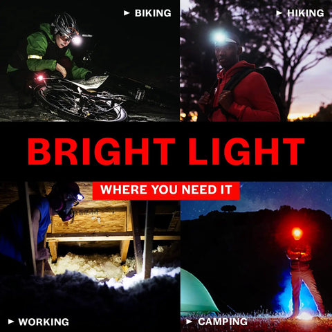 Two Pack AAA Battery Powered Head Lamp With Red Light Adjustable Headband 7 Modes Bright Hands Free For Running Camping Hiking Fishing Hunting And Home Repairs