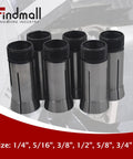 5C Square Collet Set 6 Piece 1/4 To 3/4 Inch Fits Lathe Machining And Turning Pro Grade Durable Collets Displayed