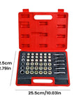 Heavy Duty Oil Drain Plug Repair Tool Kit For Car Screw Hole Restoration With Multi Size Thread Taps Dies To Fix Stripped Threads 32.5x25.5cm case
