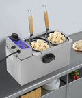 Two Hole Electric Noodle Cooker With Dual Baskets 110V 1200W Stainless Steel Pasta Cooker boiling noodles