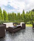 Top Shelf Pro Grade High Gloss Wet Look Concrete Sealer That Really Gonna Make Your Driveway Shine With Hard Hitting Protection And Deep Color Enhancement For A Solid Five Gallon Finish applied on a patio.